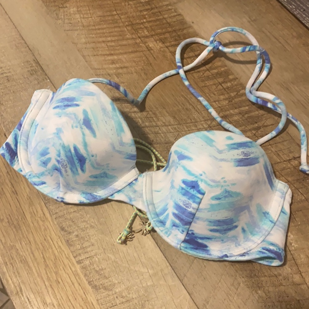 Victoria’s Secret Swim Top Bikini Bandeau 32B Removable Strap